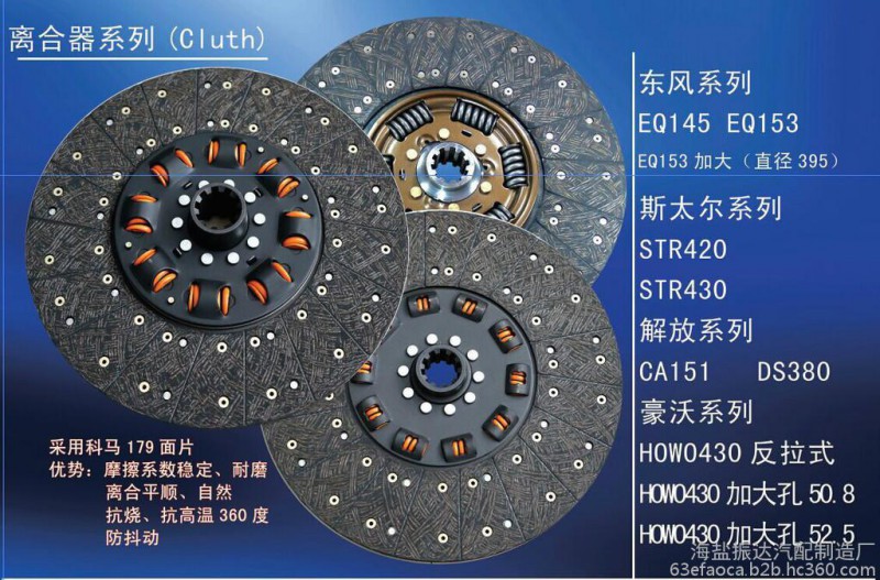 供应秦燕QINYANSTR420STR HOWO离合器总成面片